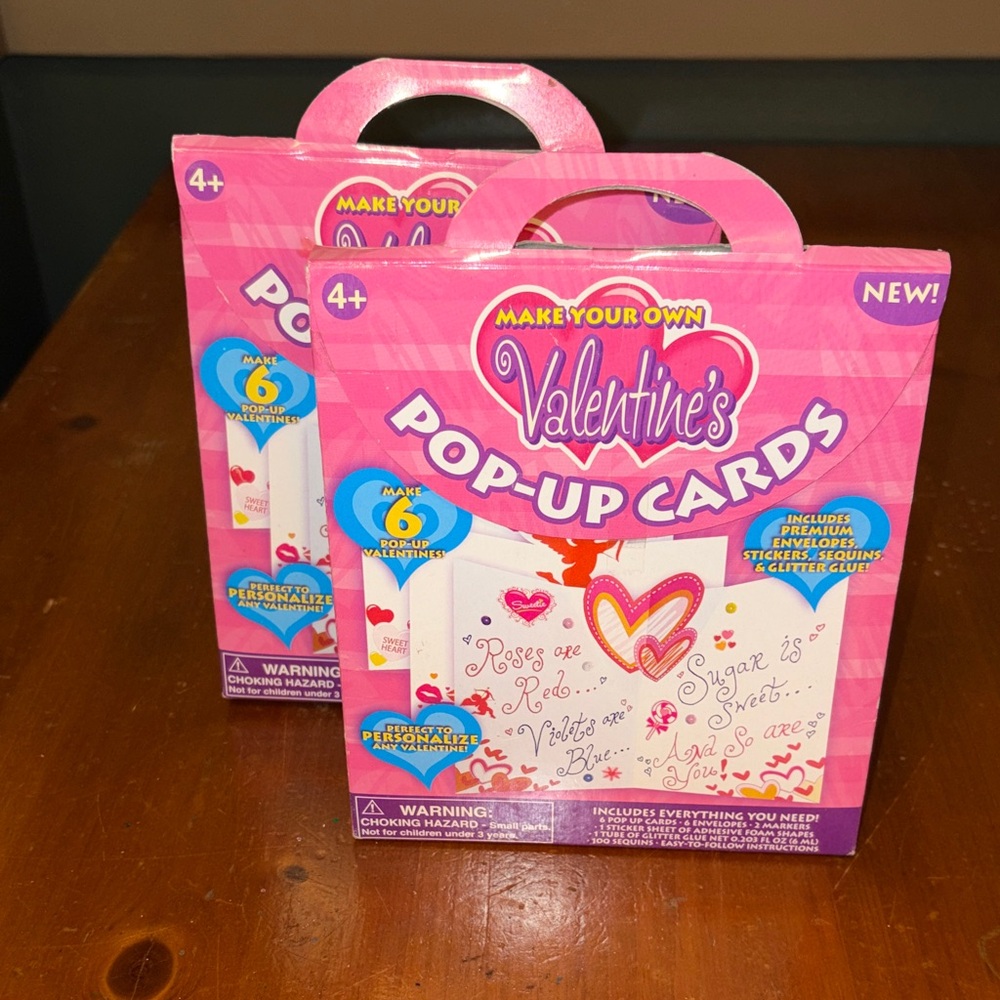 Valentine's Pop-Up Cards Craft Kit - Pink 2